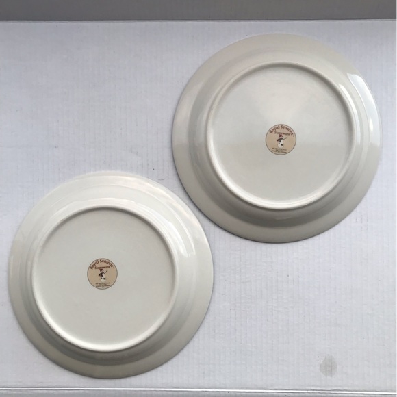 Set Of 2 Royal Seasons “Snowman” Stoneware Dinner Plates 10” - Picture 4 of 6